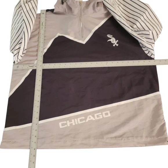 Destroyer Rocks Chicago White Sox 1/4 Zipper Hoodie Windbreaker Pre-Owned - Picture 6 of 6
